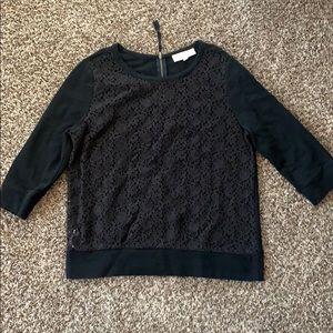 Floral eye lit black sweatshirt